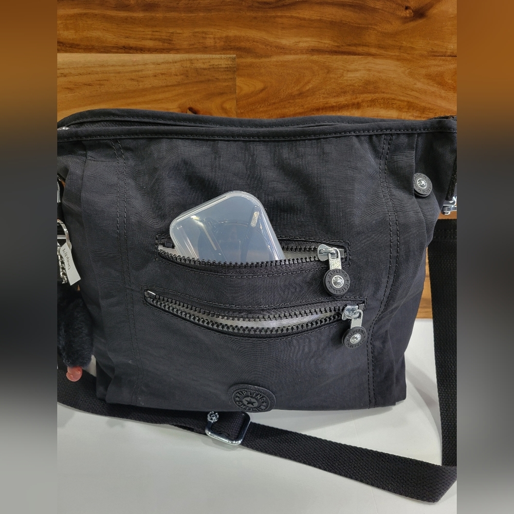 KIPLING BAG BLACK CROSSBODY & SHOULDER NEW MEDIUM PURSE BELAMMIE - Picture 4 of 17